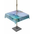 thumbnail image 1 of Purple Teal Golden Marble Outdoor Tablecloth with Umbrella Hole, Abstract Modern Geometric Spillproof Waterproof Outdoor Table Cover, Patio Tablecloths for Party/Garden/Picnic, Square 60"x60", 1 of 9