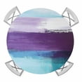thumbnail image 1 of Purple Teal Ombre Round Fitted Tablecloth with Elastic Edge, Waterproof Table Cloth Table Cover for 55"-60" Tables, Abstract Modern Oil Painting Gradient Tablecloths for Dining Picnic Indoor Outdoor, 1 of 9