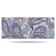 thumbnail image 1 of Purple and Teal Paisley and Floral Pattern Bathroom Rugs Mat,Non Slip Microfiber Bathroom Rug,Rubber Backing,Soft Bathroom Mats for Bathroom Floor,Tub and Shower,60x24in(150x60cm), 1 of 5