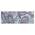 thumbnail image 1 of Purple and Teal Paisley and Floral Pattern Kitchen Rug Mat,Kitchen Runner Rugs Non Skid Washable,Decorative Kitchen Floor Mats for Kitchen,Sink,Laundry,17"X47", 1 of 5