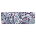 thumbnail image 1 of Purple and Teal Paisley and Floral Pattern Kitchen Rug Mat,Kitchen Runner Rugs Non Skid Washable,Decorative Kitchen Floor Mats for Kitchen,Sink,Laundry,17"x47.2", 1 of 7