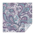 thumbnail image 1 of Purple and Teal Paisley and Floral Pattern Square Tablecloth,Waterproof Square Table Cover,Wipeable Spillproof Washable Table Cover for Home Kitchen Party Decor 52"x52"(132x132cm), 1 of 6