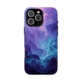 thumbnail image 1 of Purple Teal Pastel Watercolor Paint Abstract Phone Case for 11 12 13 14 15 16 17 Pro Max, 1 of 2