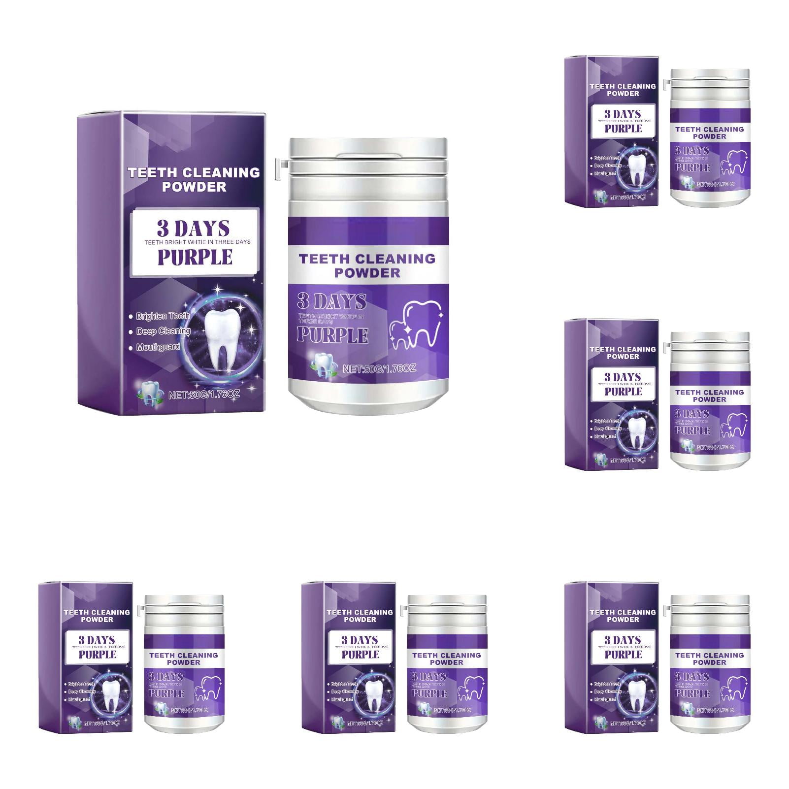 Purple Teeth Powder Natural Formula For Effective Stain Removal And