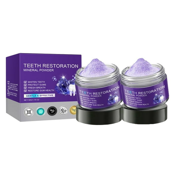 Purple Teeth Whitening Powder, Advanced Tooth Restoration Powder, Natural Teeth Restoration Powder-50g, Professional Oral Care, Protect Gums and Freshen Breat