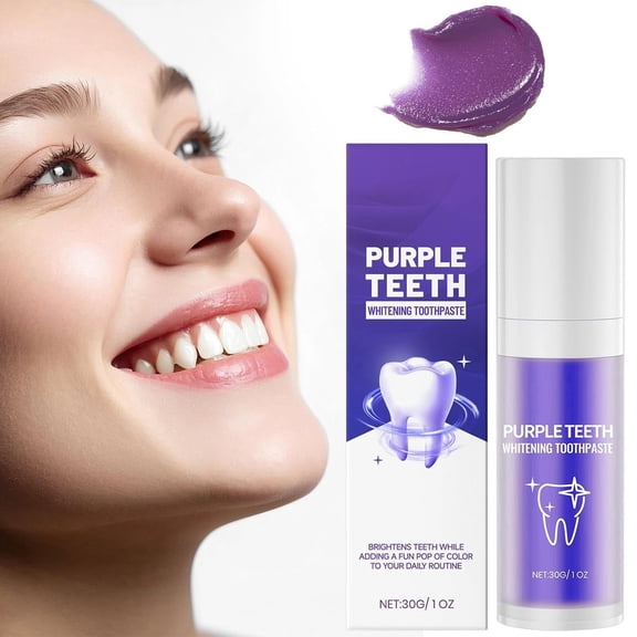 Purple Teeth Whitening Toothpaste, Color Correcting Stain Removal Toothpaste, Enamel Safe Fresh Breath 1 Oz Travel Size Toothpaste for Adults/Coffee/Smokers/Tea by XSAOP
