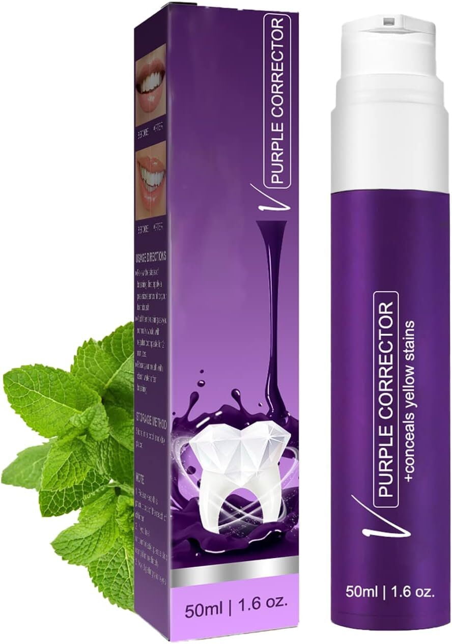 Purple Teeth Whitening Toothpaste, Purple Toothpaste Gel for Teeth