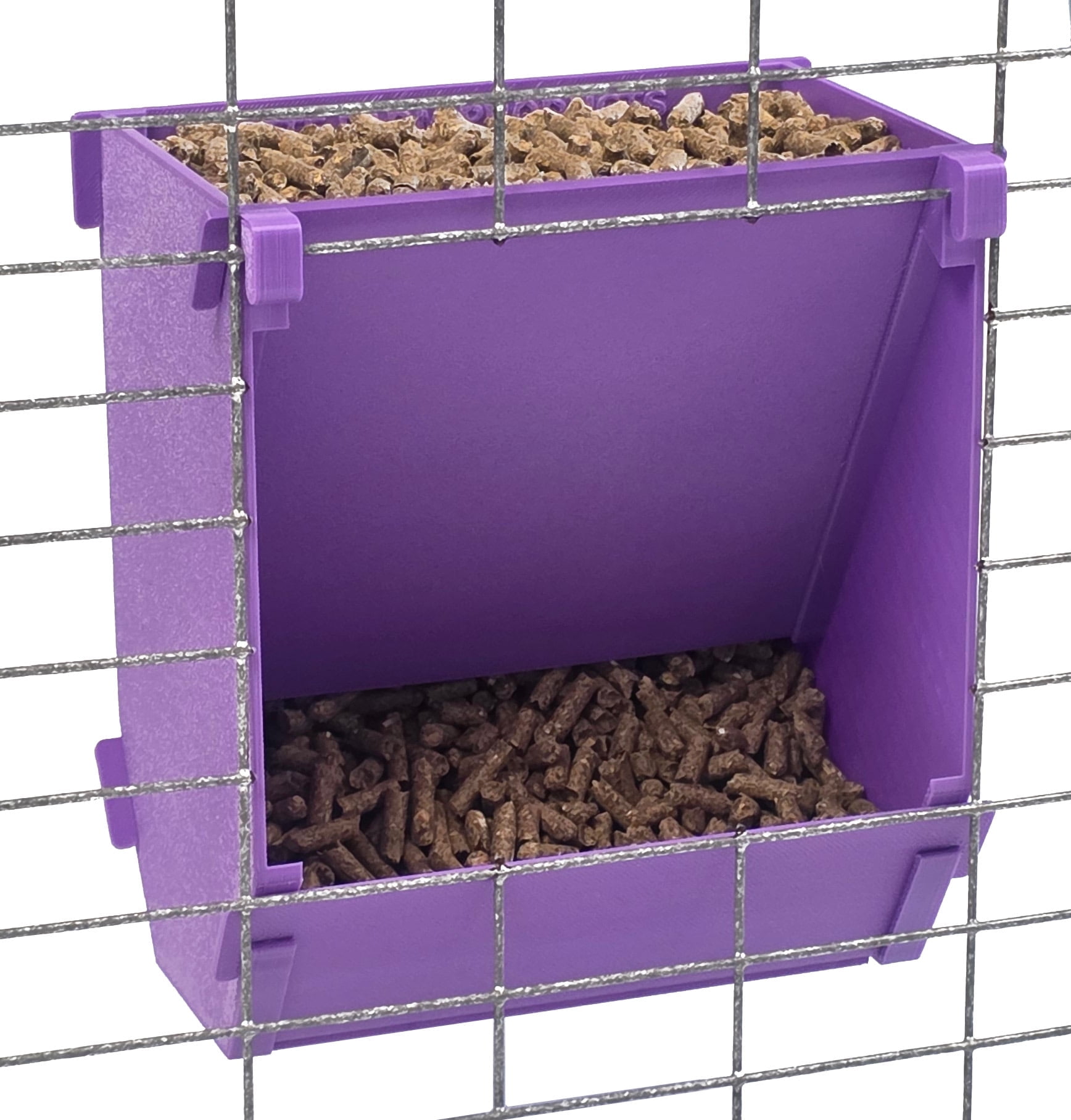 Curated visual reference: Gallery Detail: Purple Texas Usa Made 6 Inch Cage Hanging Rabbit Feeder