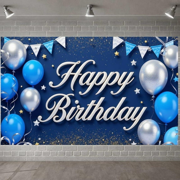 Purple Theme Happy Birthday Banner Glitter Design Party Backdrop Balloon Decoration High Heel Celebration Background for Birthday Party Women's Birthday Indoor Decoration