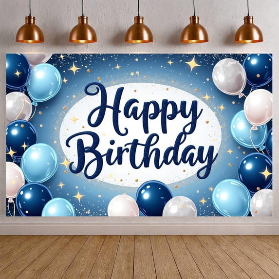 Purple Theme Happy Birthday Banner Glitter Design Party Backdrop Balloon Decoration High Heel Celebration Background for Birthday Party Women's Birthday Indoor Decoration