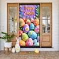 thumbnail image 1 of Purple Theme He is Risen Banner White Butterflies Resurrection Display Lily Flowers Wooden Cross Jesus Backdrop for Easter Celebration Church Service Religious Gathering, 1 of 9