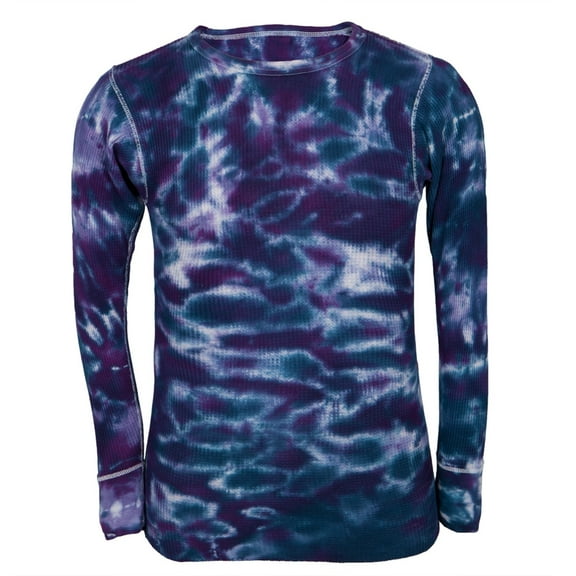 Purple Tie-Dye Adult Men's Thermal Undershirt - Medium