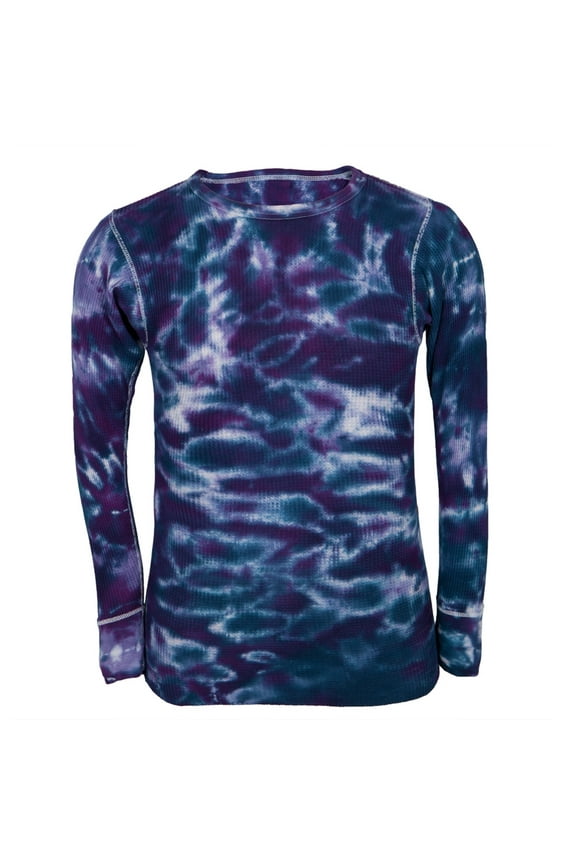 Purple Tie-Dye Adult Men's Thermal Undershirt - Medium