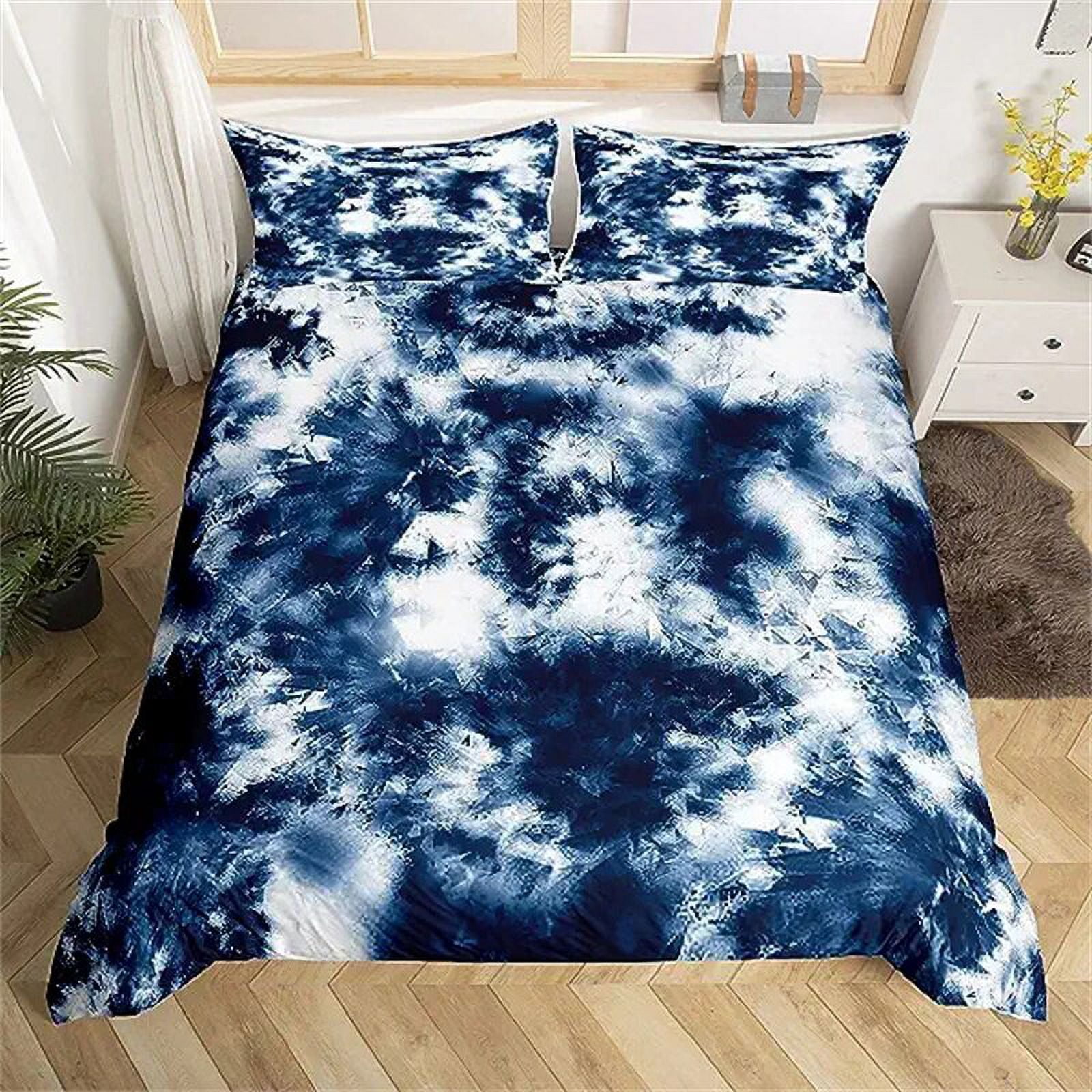 Purple Tie Dye Bedding Set Blue Tie Dye Duvet Cover Spiral Tie Dye Boho
