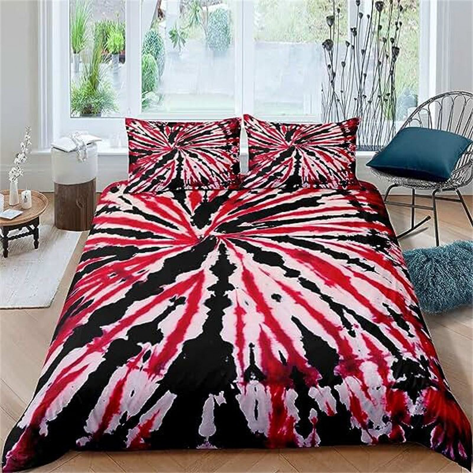 Purple Tie Dye Bedding Set Blue Tie Dye Duvet Cover Spiral Tie Dye Boho