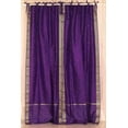 thumbnail image 1 of Purple  Tie Top  Sheer Sari Curtain / Drape / Panel   - 60W x 120L - Piece, 1 of 2