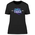 thumbnail image 1 of Purple Tiger Graphic T-Shirt Women -Image by Shutterstock, Female 3X-Large, 1 of 4