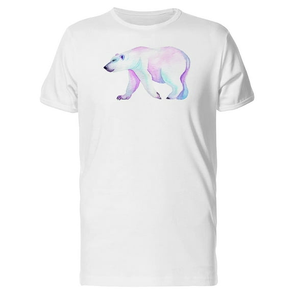 Purple Tint Polar Bear T-Shirt Men -Image by Shutterstock, Male Large