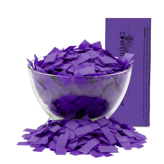 Ultimate Confetti, Purple Biodegradable Confetti - Rectangular Fluttering Tissue Paper Confetti for Cannon and Launcher use – Best for Gender Reveal, Wedding, Parties, and Live Events - 1 lb, 16 oz