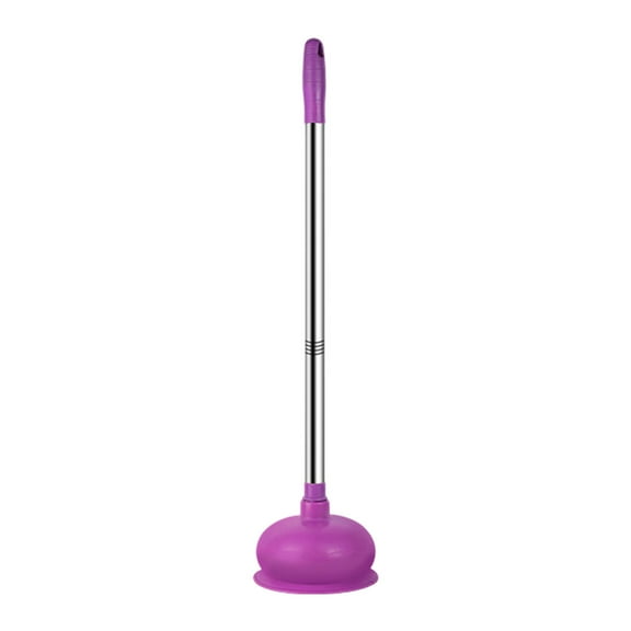 Purple Toilet Plunger With High Pressure Suction For Household Kitchen Pipe And Drain Unclogging 22.8X5.9X2.0 Inches Rubber Unclogger Tool