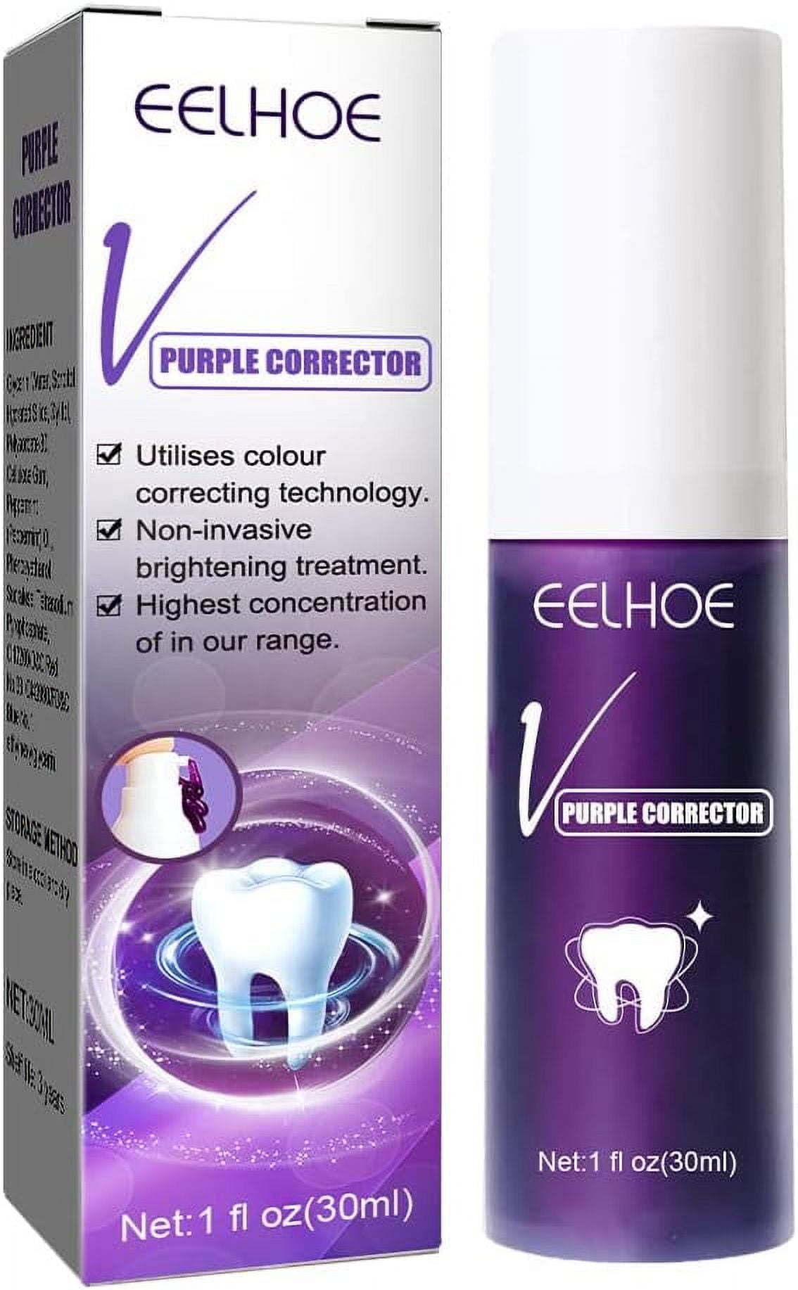 Purple Toothpaste for Teeth Whitening, Denture Toothpaste, Tooth Stain