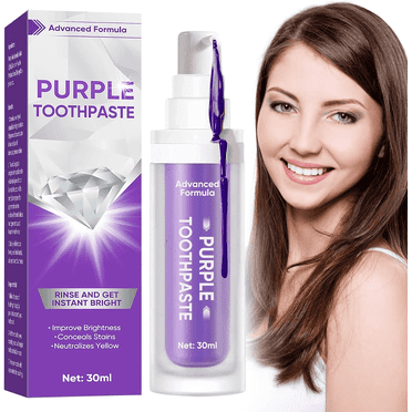 Purple Toothpaste for Teeth Whitening, Purple Teeth Whitening, Purple Toothpaste Whitening, Color Corrector Toothpaste, Teeth Whitening Gel, Tooth Stain Removal, Teeth Whitener