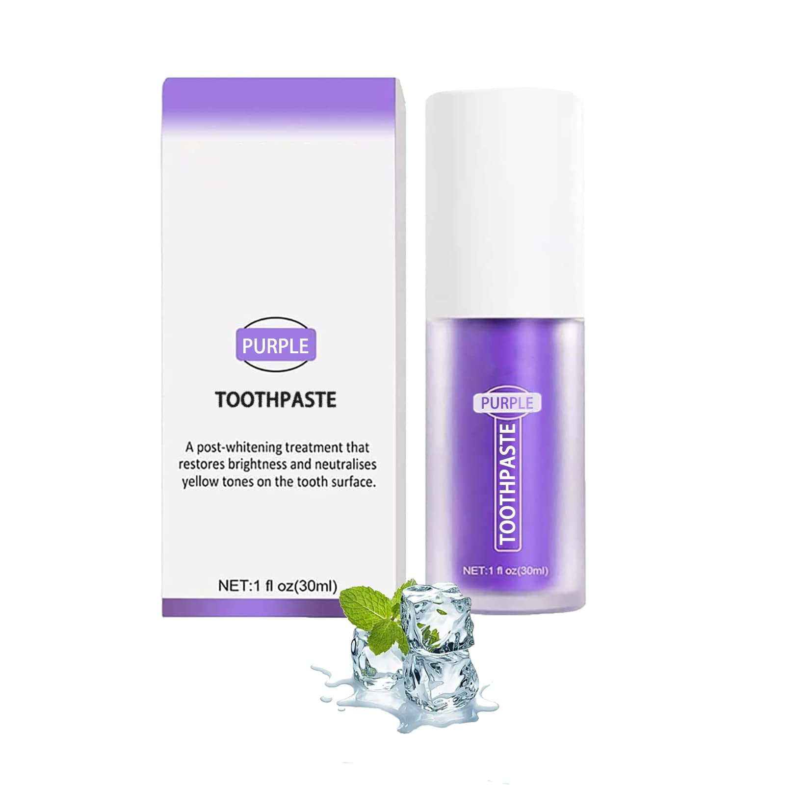 Purple Toothpaste for Whitening, Stain Removal Tooth Toothpaste for