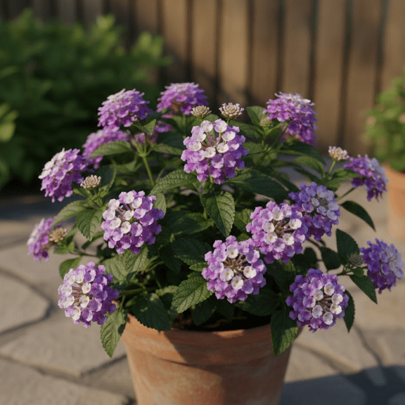 Purple Trailing Lantanas Plant Live in 4 Inch Pot, Perennial Purple Flowering for Starter Plant, Live Flowering Shrub