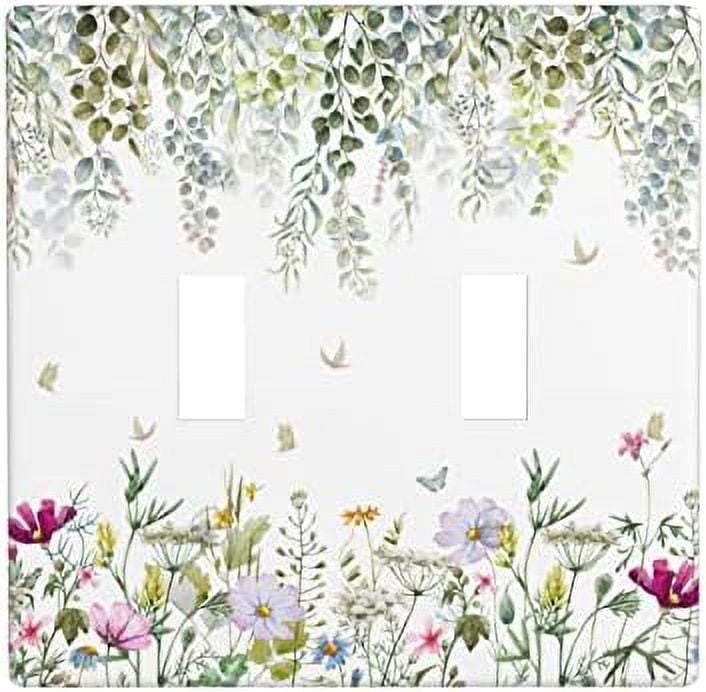 Purple Tree Bird Light Switch Cover Plate Decorative 1 Gang Rocker Wall