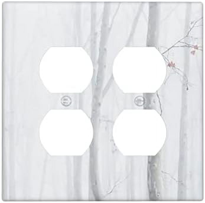 Purple Tree Bird Light Switch Cover Plate Decorative 1 Gang Rocker Wall