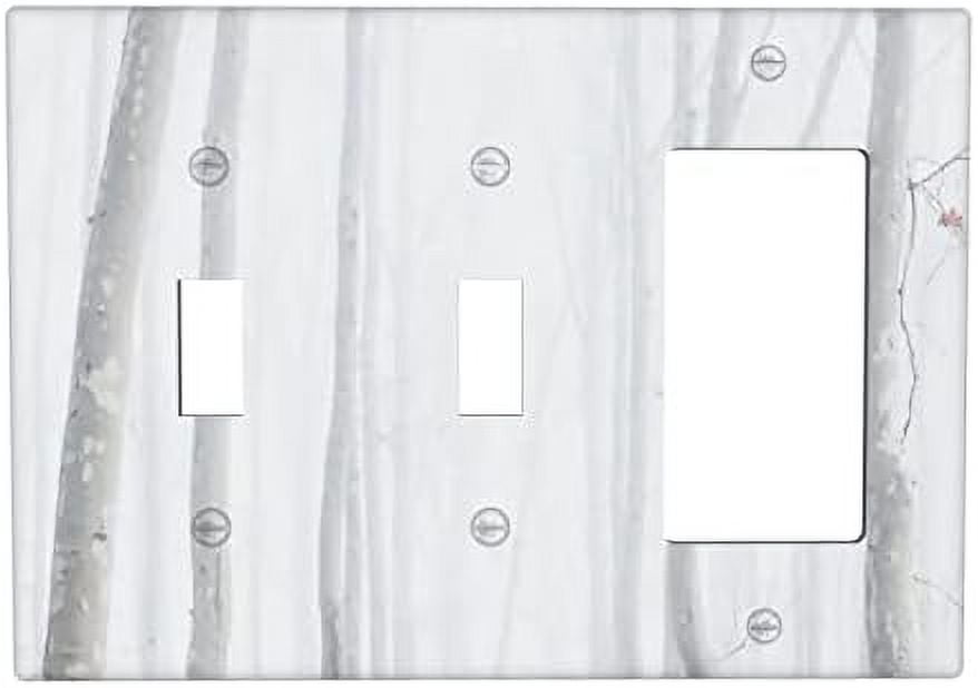 Purple Tree Bird Light Switch Cover Plate Decorative 1 Gang Rocker Wall