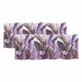 thumbnail image 1 of Purple Tropical Leaves Curtain Valances for Windows, Kitchen Valance Window Treatments Panel 2 Pack, Simple Watercolor Palm Plants Rod Pocket Short Curtains for Bathroom Bedroom 60 x 18 Inch, 1 of 8
