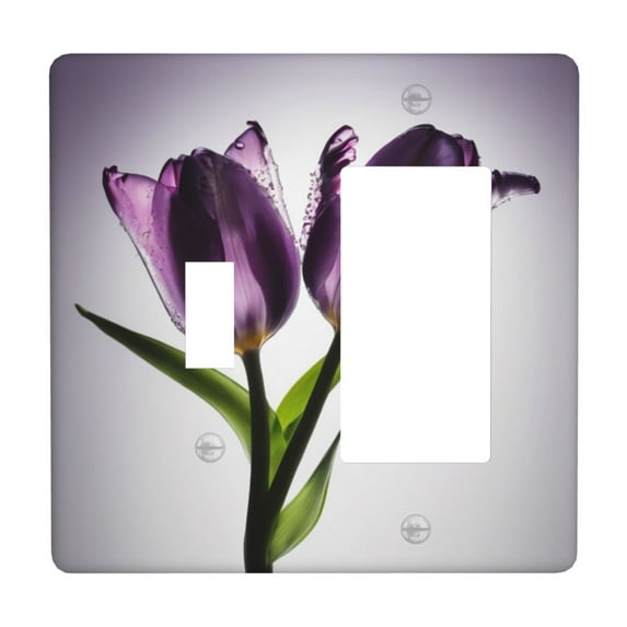 Purple Tulip (4) (2) Switch Cover Decorative Wall Plate