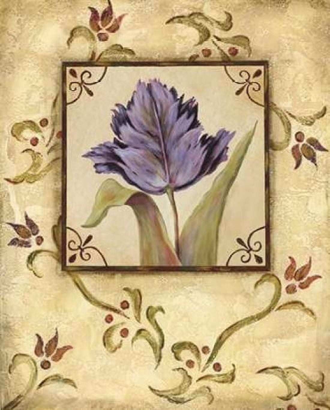 Purple Tulip Canvas Art - Jo Moulton (24 x 30)