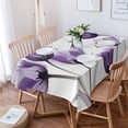 thumbnail image 1 of Purple Tulip Floral Tablecloth Rectangle Table Cloth 60x102 , Waterproof Tablecloth Outdoor Table Cloth, Pastel Country White Wildflower Washable Table Cover for Kitchen Dining Party, 1 of 8
