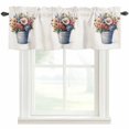 thumbnail image 1 of Purple Tulip Floral Valances for Windows Spring Retro Flower Flowerpot Farm Botanical Rod Pocket Curtain Valance Window Treatment Short Curtains for Kitchen Living Room, 54"x18", 1 of 9