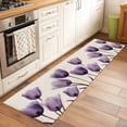 thumbnail image 1 of Purple Tulip Runner Rugs 2x6 ft Minimalist Modern Flower Art Linen Background Washable Hallway Rugs Non-Slip Floor Mats Absorbent Carpet Bedside Runners for Bedroom Kitchen Bathroom Laundry Room, 1 of 9