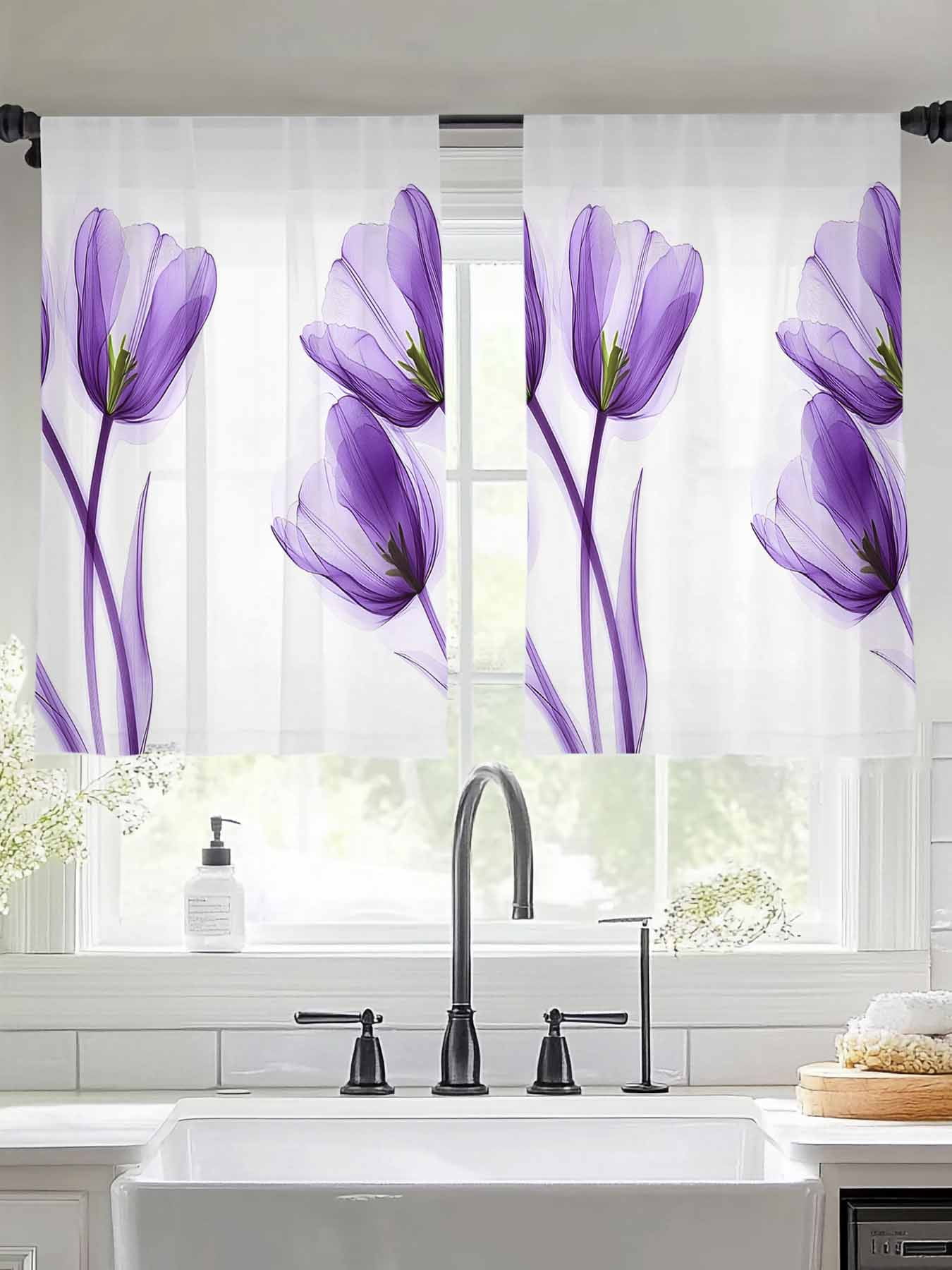 3D Tulip Flowers 246 Curtains Drapes main image 0