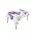 thumbnail image 1 of Purple Tulip Table Cloth, Spring Floral Pastoral Flower Aesthetics Waterproof Tablecloth for Rectangle Tables, Reusable Washable Fabric Table Cover for Restaurant Kitchen Dining Tables 52"x70", 1 of 6