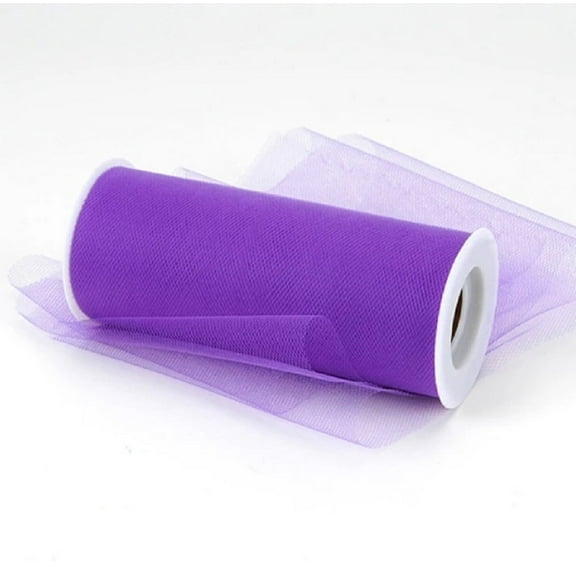 Purple Tulle Fabric - 6 Inches Wide X 25 Yards