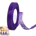 thumbnail image 1 of Purple Tulle Ribbon 0.59 Inch x 49 Yards, Ribbon Purple for Gift Wrapping, Dark Purple Ribbon for Flower Bouquets, Wedding Invitations, Crafts, Christmas and Halloween, 1 of 4
