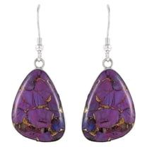 Purple Turquoise Jewelry Earrings for Women Sterling Silver 925 | Turquoise Network | E1058-C77