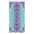 thumbnail image 1 of Purple and Turquoise Stall Shower Curtain, Hippie Ombre Mandala Inner Peace and Meditation with Ornamental Art, Fabric Bathroom Set with Hooks, 36W X 72L Inches Long, Purple Aqua, by Ambesonne, 1 of 1