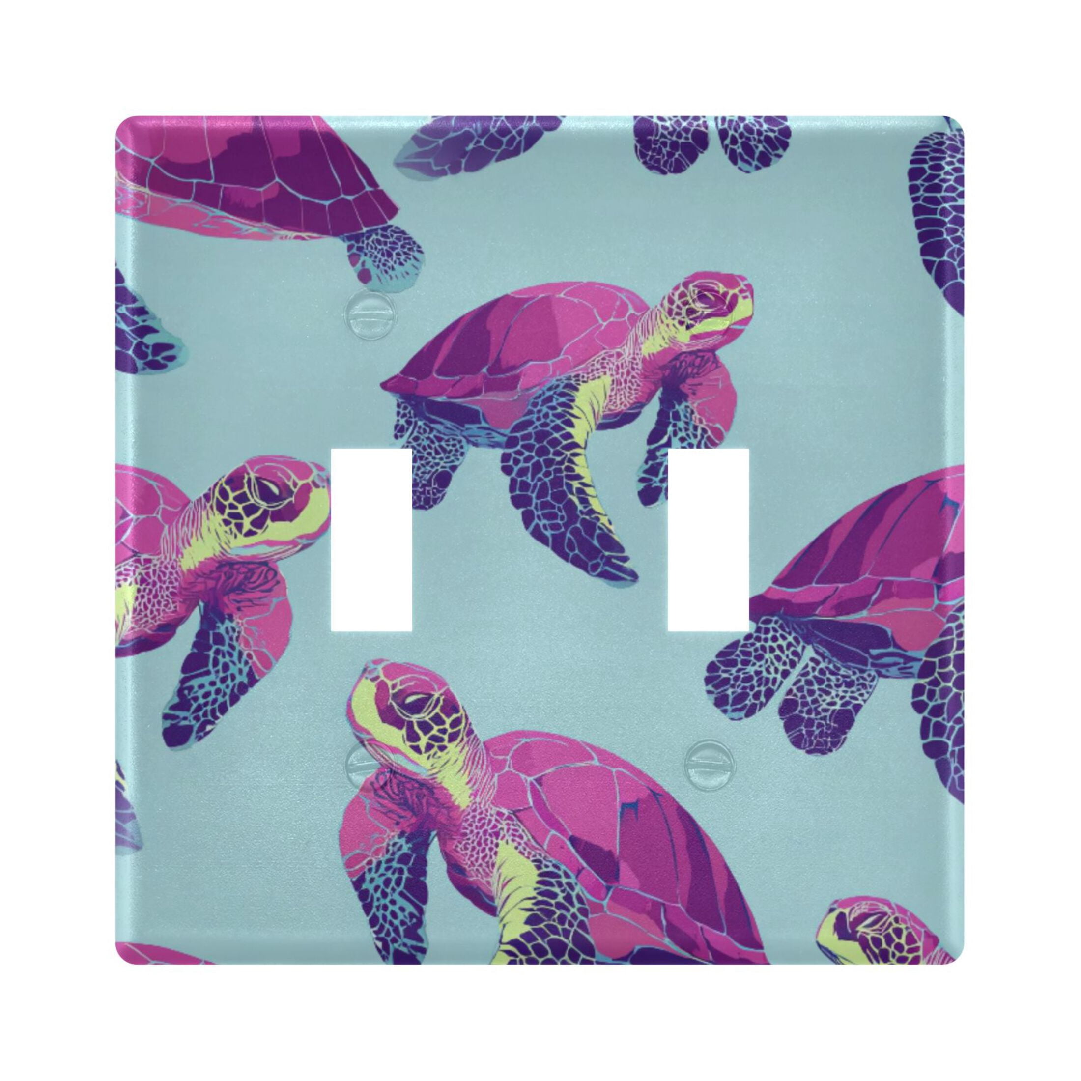 Purple Turtles Swimming Light Switch Cover Electrical Outlet Cover ...