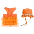 thumbnail image 1 of Purple Tutu Dog Dress with Hat Pet Tulle Costume Vest Skirt Lace Trim Puppy Clothes Outfit Apparel for Small Cats Doggies, M, 1 of 7