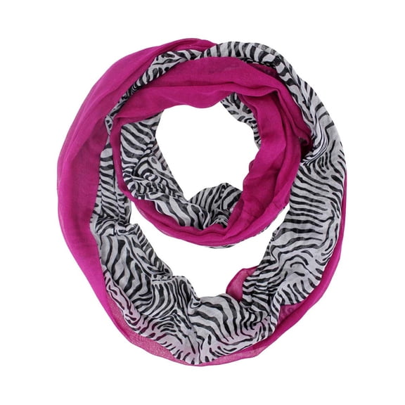 Purple Two-Tone Zebra Infinity Scarf