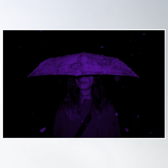 Purple Umbrella Poster Wall Art, Modern Wall Decor, 12x18 UNFRAMED