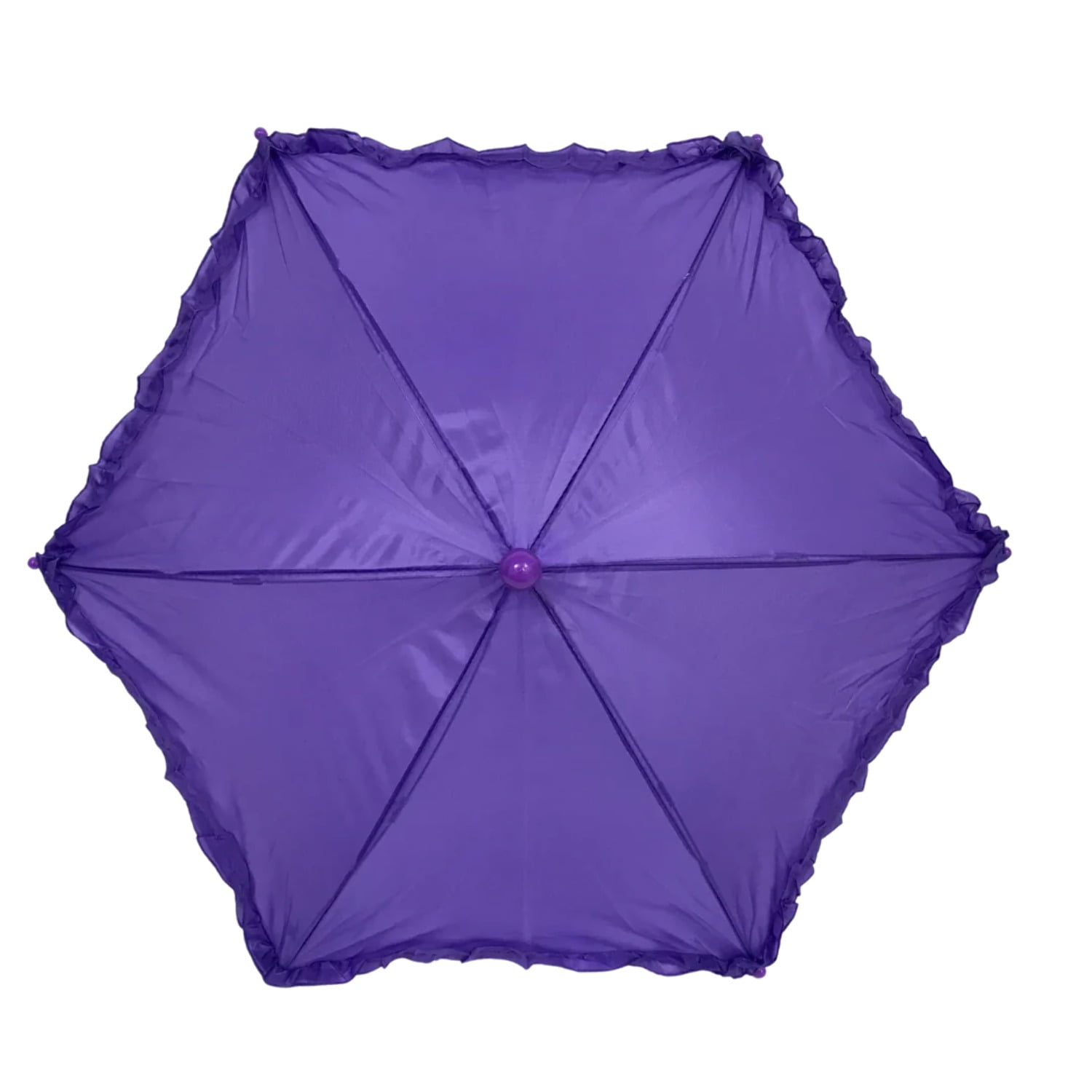 Purple Umbrella with Ruffle 14.5