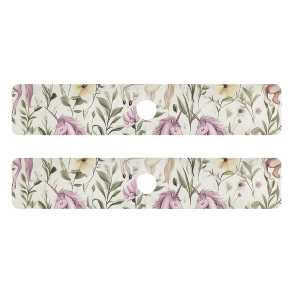 Purple Unicorn Figure Kitchen Sink Splash Guard, Silicone Sink Faucet Mat Dry Out the Kitchen Bathroom