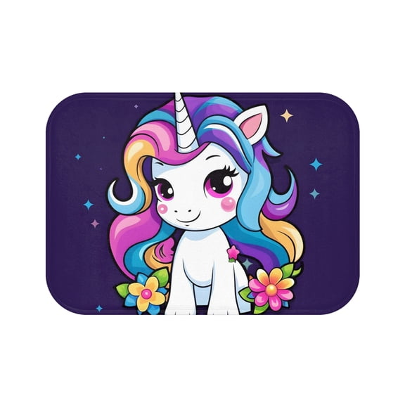 Purple Unicorn Sparkle Bath Mat